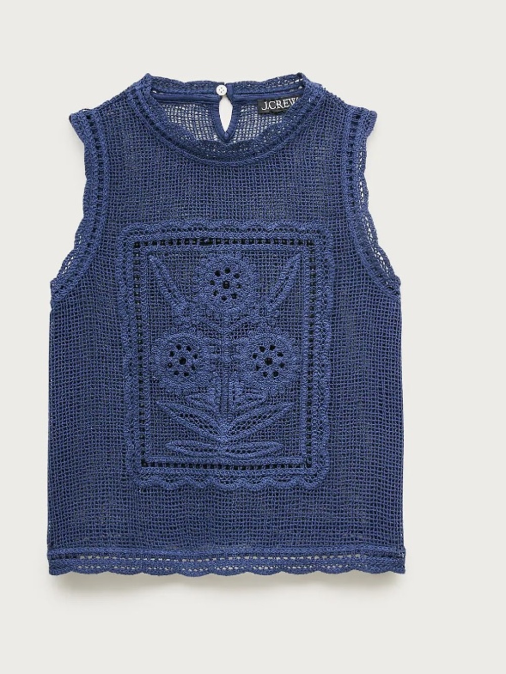 J crew Crochet floral tank top